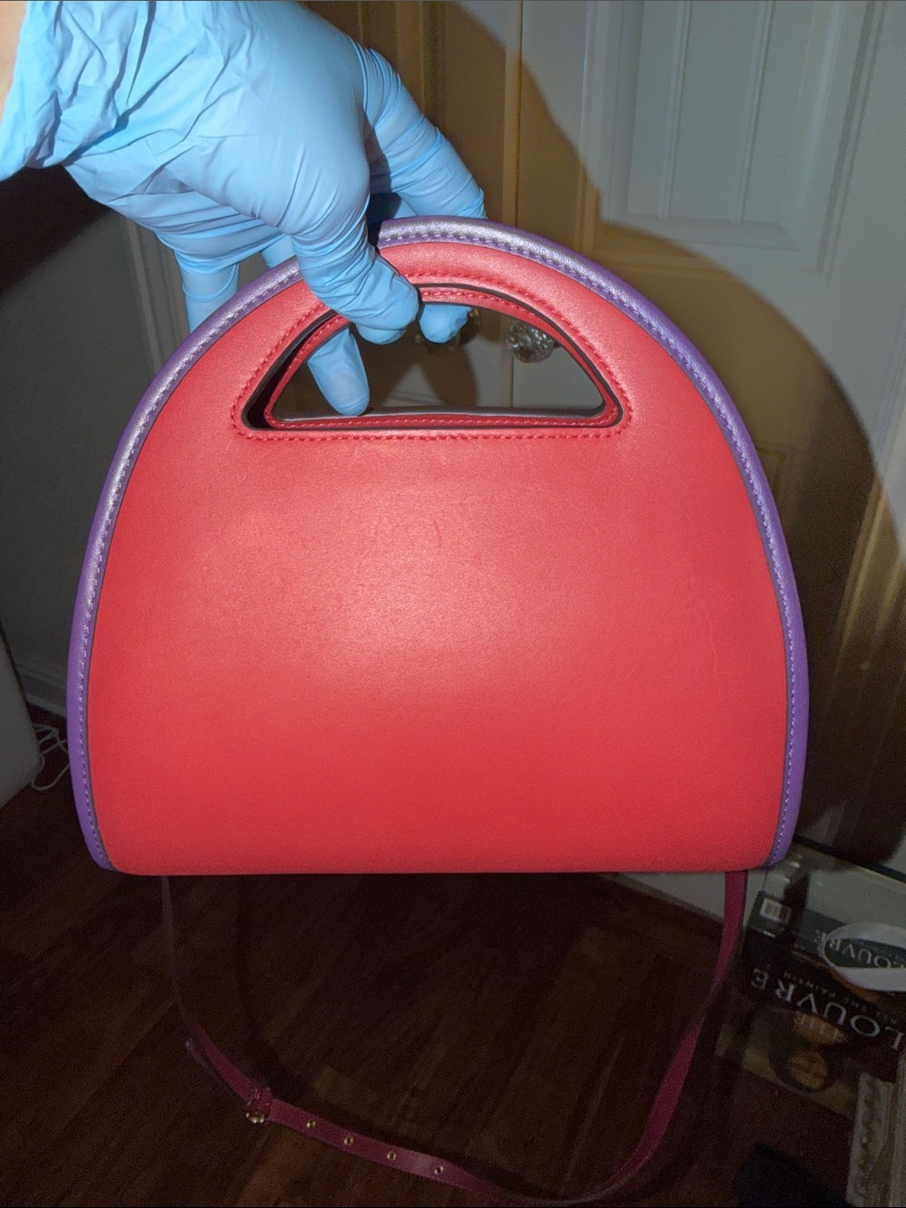 Coach Zip Dome Crossbody Bag Multi color (Red & Purple) - Picture 6 of 13